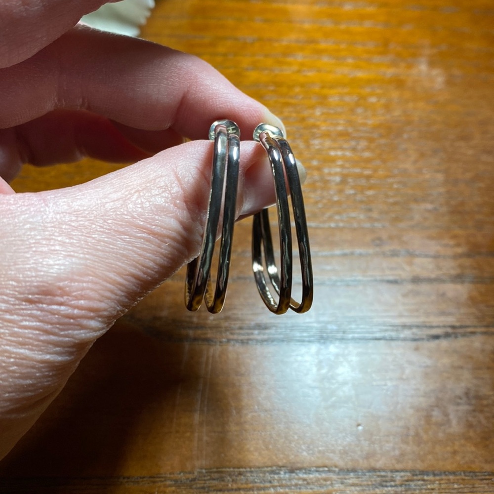 Silpada sterling silver post hoop earrings